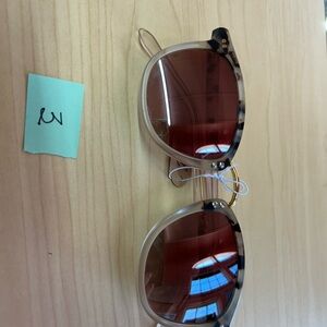 KREWE Sunglasses with Tortoise Shell and Red Lenses